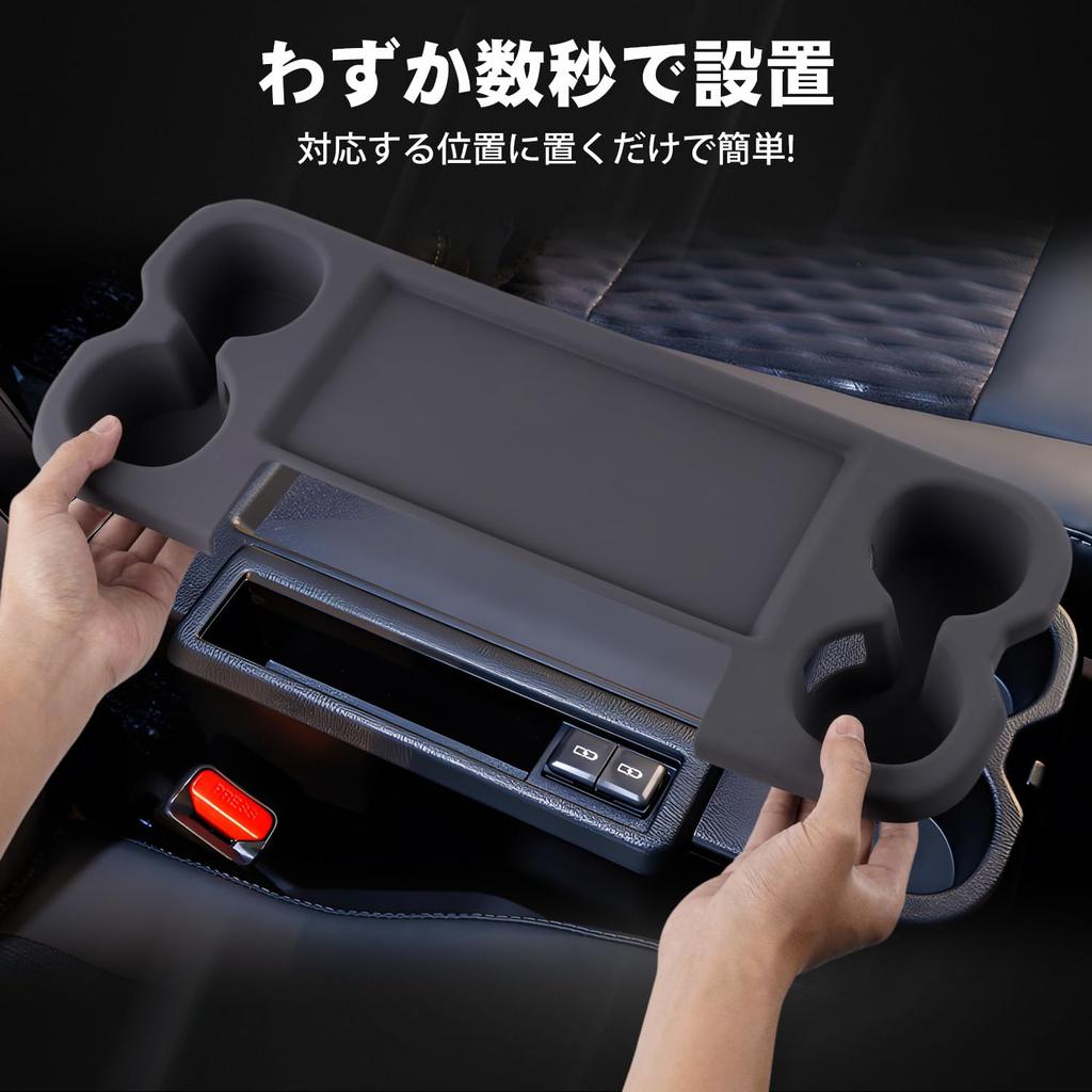 Auto Spec Compatible with Toyota New Voxy and Noah Seat Foldable Large Side Table Drink Holder Protective Cup Holder Interior Personal Table Accessory