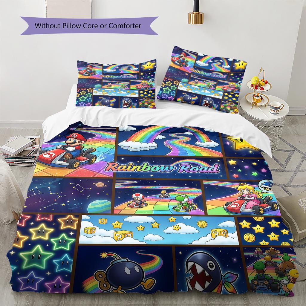 Super Mario Soft and Comfortable Duvet Cover,Children's Bedding Set Gift,Extra Large Size, Various Sizes Available -HYQ97