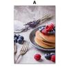 Delicious Macaroon Fruit Dessert Coffee Bread Kitchen Poster Canvas Painting Wall Art Picture for Dining Room Restaurant