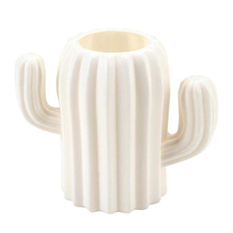 Stylish Plastic Shaped Pen Storage Box Lightweight Desktop Organizer