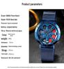 Sanda Men's Creative Rotating Quartz Wristwatch with Mesh Strap