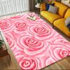 1pc Rose Pattern Themed Rug for Home Decor, Non-slip Office Carpet, Chair Mat, Outdoor Mat, Christmas and Halloween Gifts-0731109