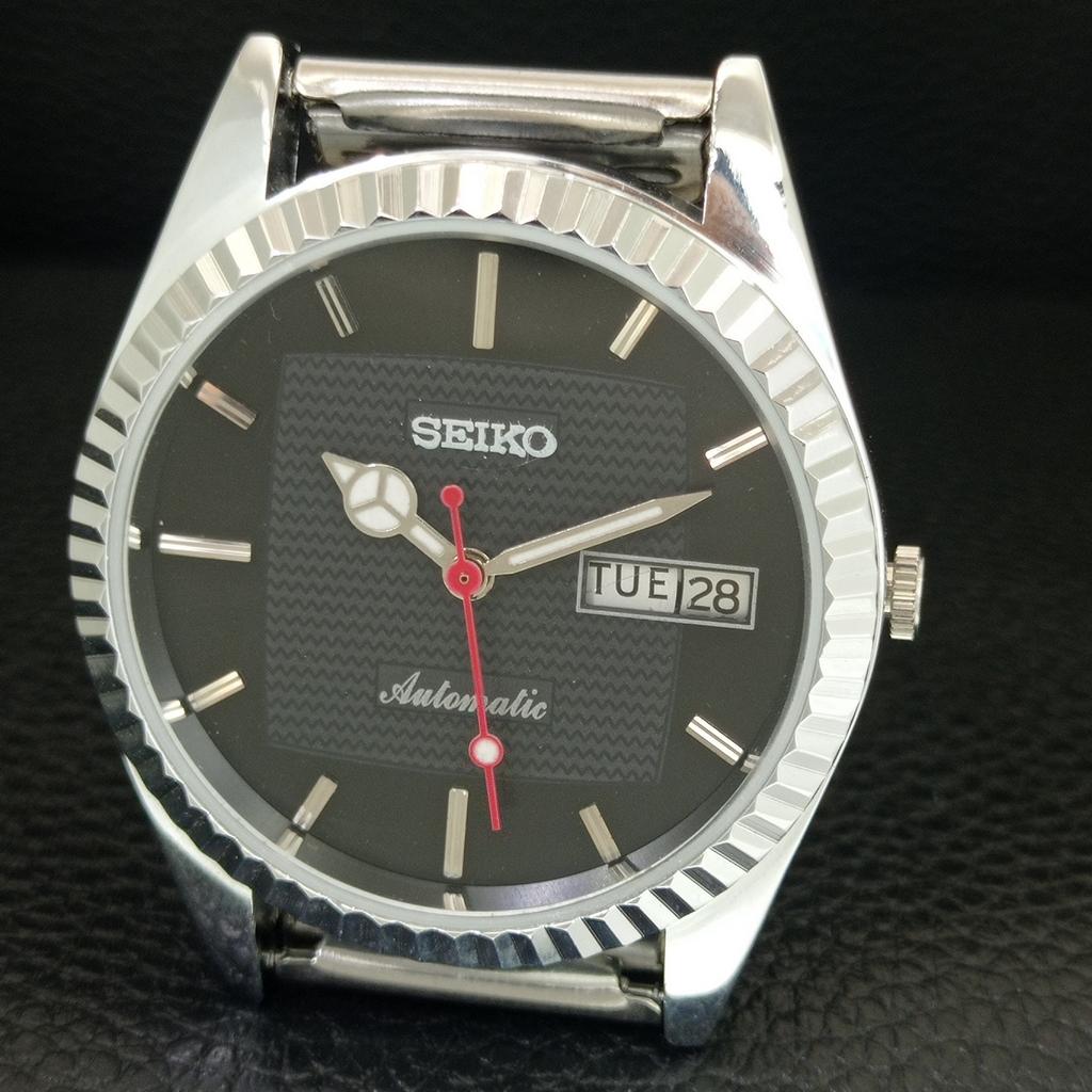 REFURBISHED SEIKO AUTOMATIC 6309A VINTAGE JAPAN MENS BLACK DIAL WATCH A443159-1