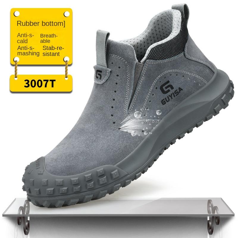 Labor Insurance Shoes Anti-smashing and Anti-piercing Anti-velvet Anti-scalding Welder Shoes Wear-resistant and Non-slip Steel Head Shoes