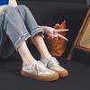 Niche platform big head ugly cute breadboard shoes retro trendy shoes Baijingting fluffy shoes