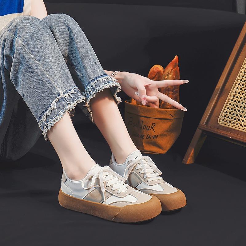 Niche platform big head ugly cute breadboard shoes retro trendy shoes Baijingting fluffy shoes