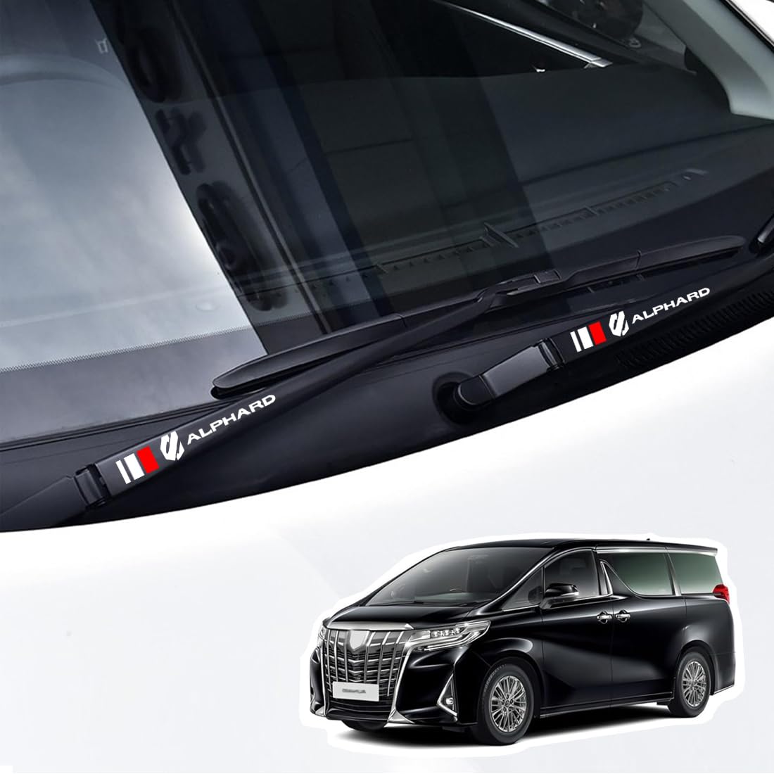 

Наклейки на дворники Alphard, Набор из 4 штук, Левый и Правый по 2, Подходят для Alphard 40