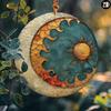 Sun Crescent Moon Metal Sign 2D Flat Rustic Iron Wall Art Outdoor Garden Decor No Power Required