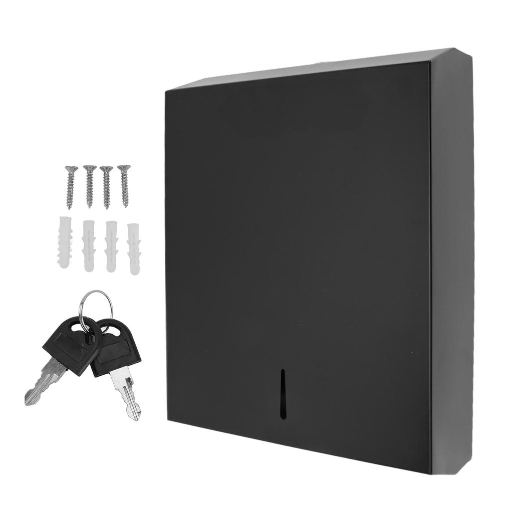 Cutie de șervețele montată pe perete Suport multifuncțional elegant din oțel inoxidabil pentru cutie de șervețele pentru bucătărie