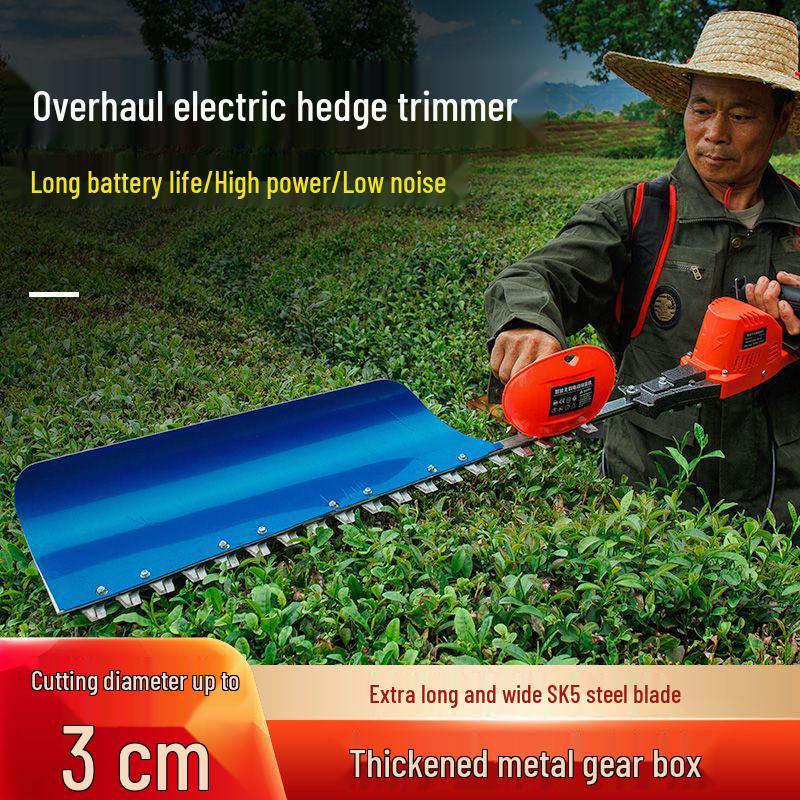 Cordless Lithium Battery Electric Hedge Trimmer Backpack - High Power Garden Pruning Machine for Tea Leaves, Tea Trees, and Branches