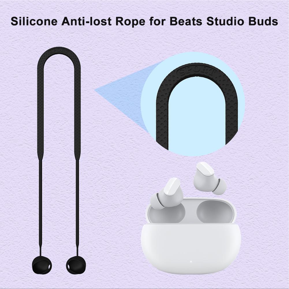Anti-Lost Silicone Earphone Rope Holder for Beats Studio Buds Hanging Neck Strap