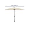 Parasol rectangulaire - MARBUENO SUMMER - 200x300 cm - Beige - 8 baleines en acier - Toit type cheminée