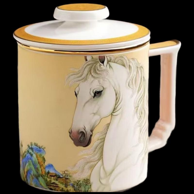 Galloping Horse Success Ceramic Tea Set Gift