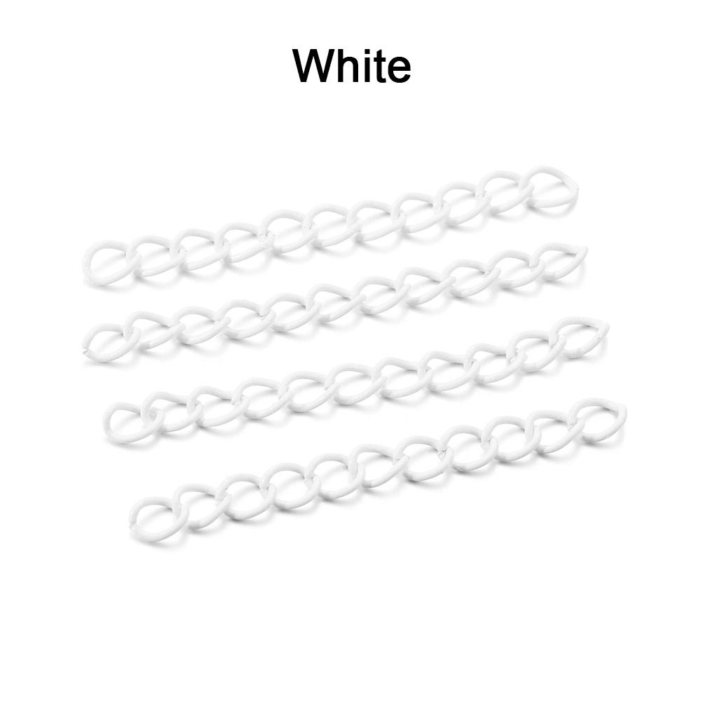 30Pcs/Lot 50mm Colourful Necklace Extension Chain Bulk Bracelet Extended Chains Tail Extender for DIY Jewelry Making Supplies