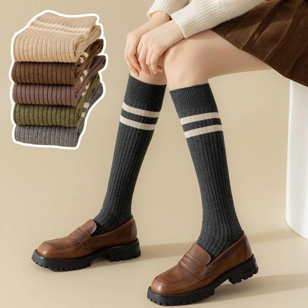 Knitted Cotton Socks Polyester Cotton Lolita Stockings Women Derss Women Socks