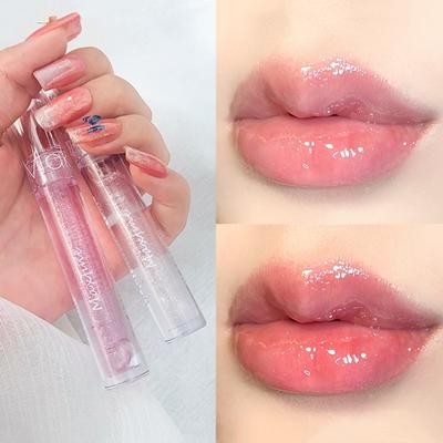 Luciu de buze cu apă cu oglindă Glazură pentru buze Sticlă transparentă Ulei pentru buze Ruj lichid rezistent la apă Luciu de buze Luciu de buze Cosmetice pentru buze