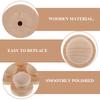 5Pcs Wooden Round Handle Stamp Reusable DIY Stamp for Scrapbooking Diary Crafts Greeting Cards Invitations Wooden Stamps