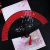 Red Dance Fan, Folding Fan for Dancing, Classical Dance, Chinese Style, Ancient Style, Hanfu