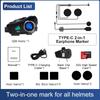 Motorcycle Bluetooth Helmet Headset Bt5.3 with Hd Driving Recorder Wireless Camera 1080P Hard Disk Video Recorder Call Headset