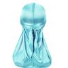Trifong Durag hellblau glänzender Stoff Piraten Kopftuch Hip Hop Tanz Wellen Kappe Du-rag Hip Hop Kostüm Tanz Kostüm Rapper Breakdance Tänzer Kopftuch Kappe
