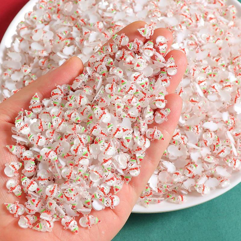WTEMPO Mini Cute Christmas Resin Accessories Christmas Patterns DIY Crafts Hair Accessories Nail Art Scrapbooking Phone Case Making Accessories,