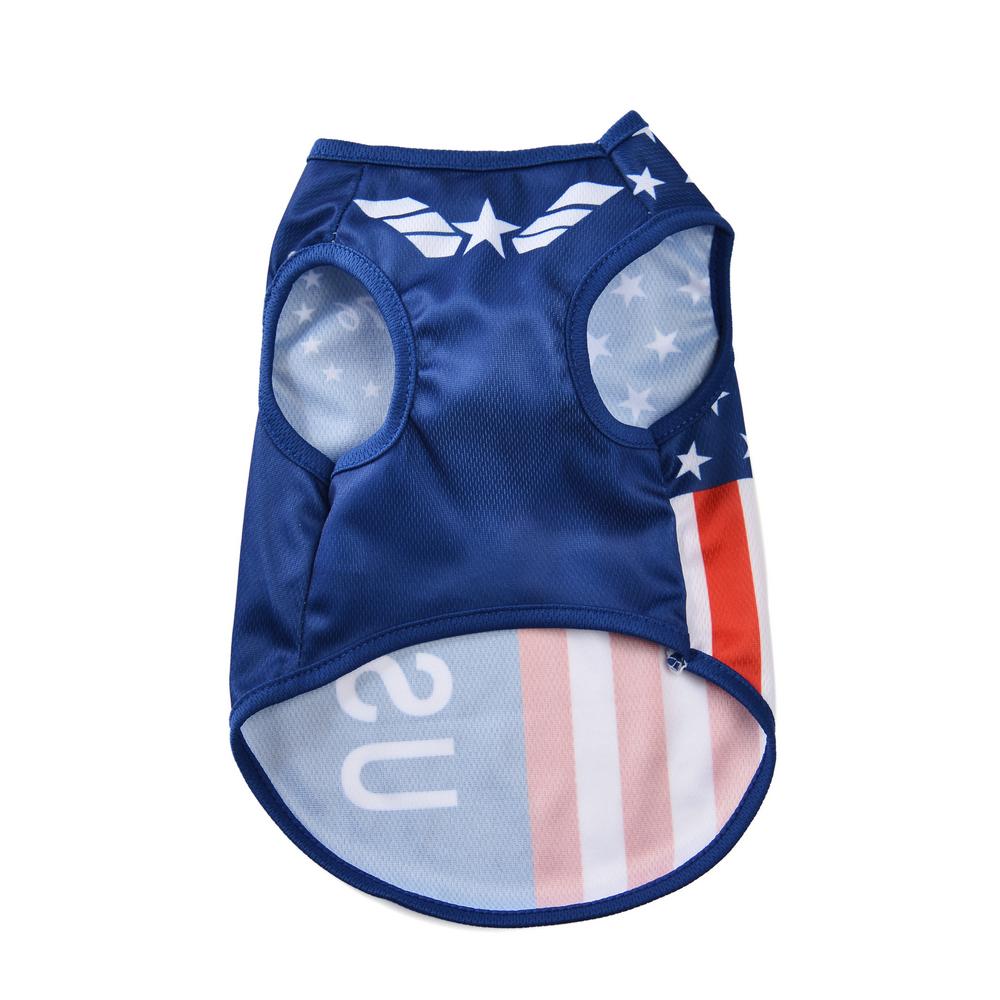 Summer Pet Dog Clothes For Small Medium Dogs Cat Independence Day T-shirt Puppy Vest Costume Chihuahua Yorkie Holiday Outfits
