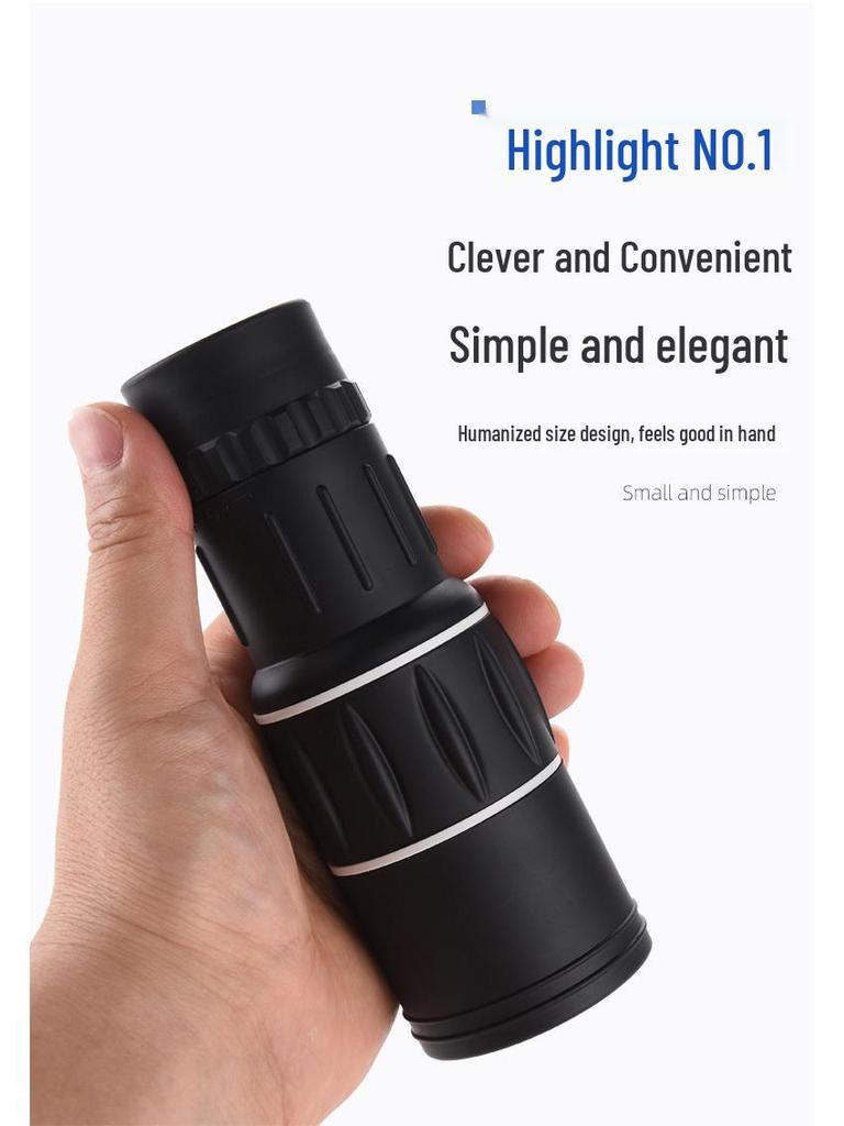 Télescope monoculaire haute puissance 16X52 pour faible luminosité pour photographie mobile, utilisation extérieure portable