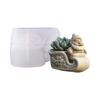 Santa Claus Silicone Planter Mould for Resin Art Projects Holiday Gifts Succulent Pots and Candle Mould