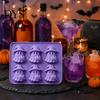 3D Ghost Ice Cube Tray Mold, 6 Cavity Silicone Tray, Whiskey Shape Flexible Maker, for Halloween Whisky Cocktails Food Grade