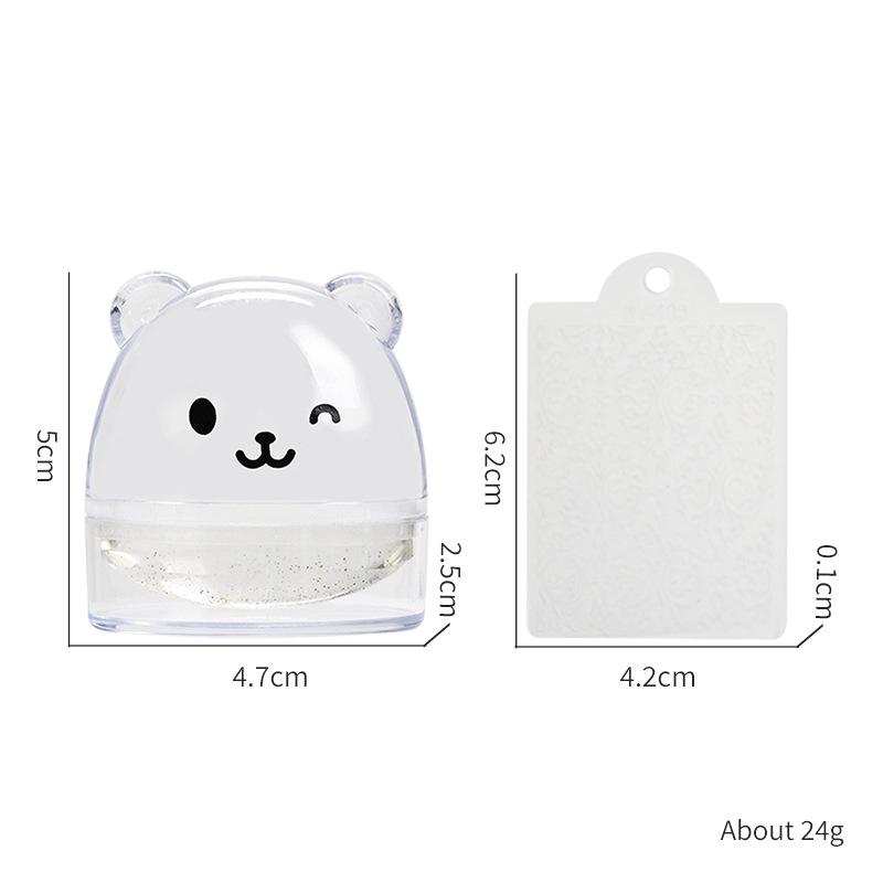 Large Silicone Nail Art Stamp with Lid - Single/Double Head French Design DIY Stamping Tools