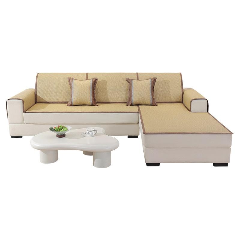 Summer Sofa Cover Cushion Pad Cooling Mat Rattan Seat Ice Silk Non Slip Universal Chaise Lounge Sofa Protector