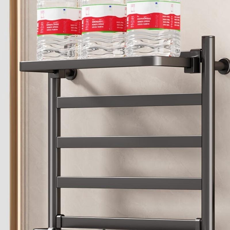 Wall Mounted Electric Heated Towel Rail Bathroom Towels Rack Stainless Steel Towels Heater Aesthetic Towel Dryers with Shelf
