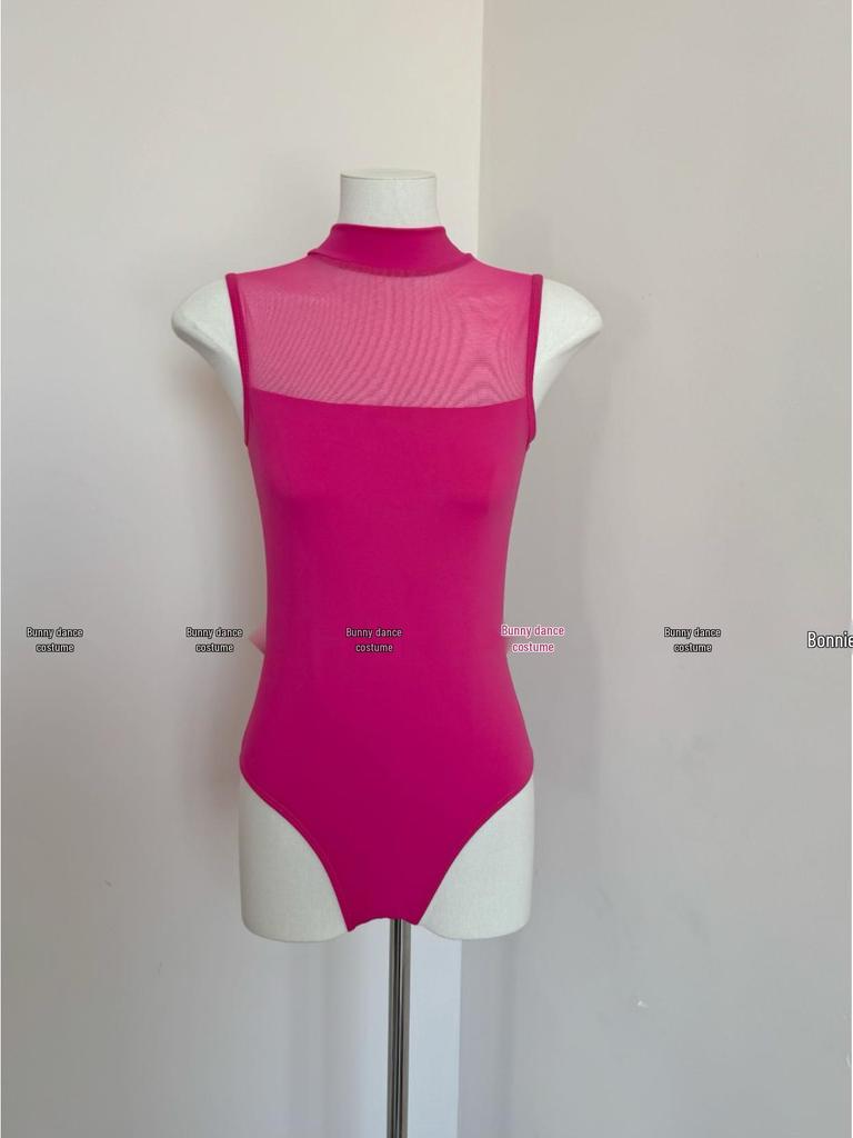 Ballett- und Aerobic-Trikot mit hohem Kragen für Damen