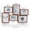 6 Inch 7 Inch Set of 6 Combination One-piece Wooden Photo Frame Modern Simple Style Wall-mounted Decoration Picture Frame Wall Image Frame