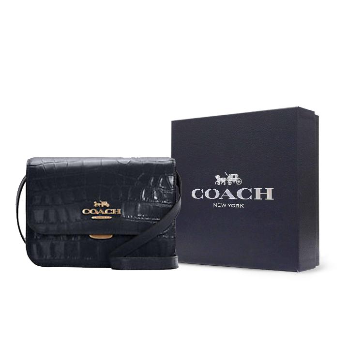 COACH Brynn Crocodile Pattern Leather Crossbody