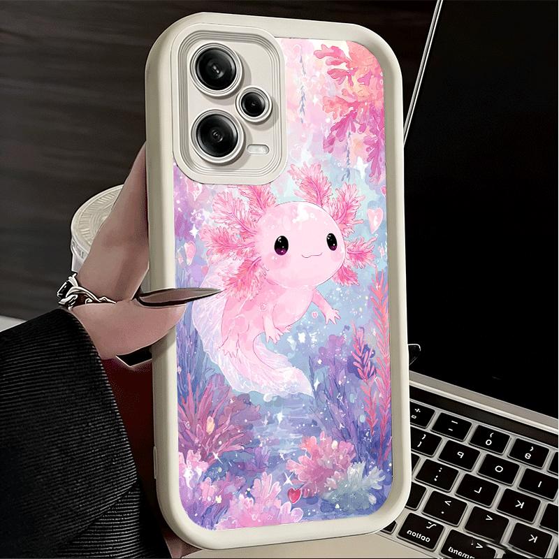Phone Case for Xiaomi Redmi Note 15 14 13 Pro Plus Axolotl Cartoon Cute Shell 12S 11 11S 11T 5G 14S Soft Silicone Funda