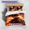 3pcs Custom Name Attack on Titan Bedding Set Duvet Cover Closure Includes 1 Duvet Cover & 2 Pillowcases for All Seasons Bedroom Decor