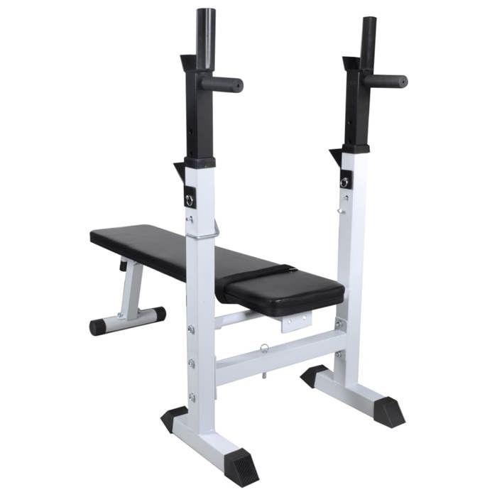 VidaXL Banc d'Entraînement et Support de Poids Jeu d'Haltères 60,5 kg Fitness 275361
