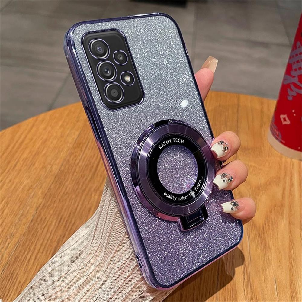 

Gradient Ring Glitter Bracket Case For Samsung Galaxy A53 A13 A23 A33 A52 A52S A32 A22 A12 A72 A73 A03S A02S Soft Silicone Cover For Samsung A03 164