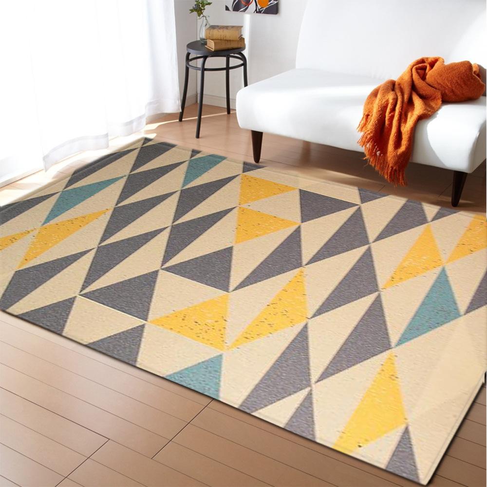 National Style Retro European Pattern Large Carpet Square Floor Mat Striped