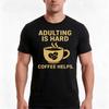 Adulting No Thanks Pass The Coffee Tshirt Summer Casual Cotton Tee Oversized Streetwear Tops Vintage Graphic Print
