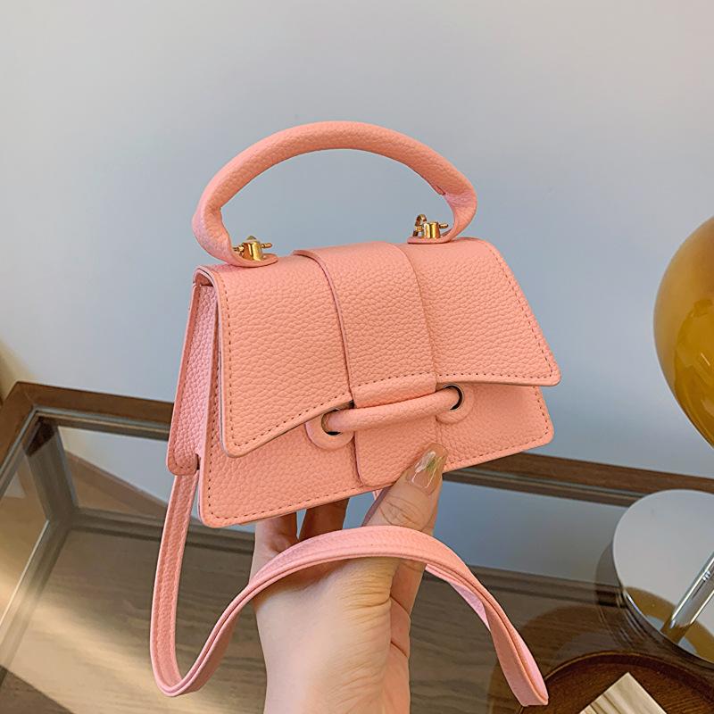 Women'S Commuter Texture Handbag Spring Versatile Shoulder Messenger Bag Temperament Small Square Bag Women