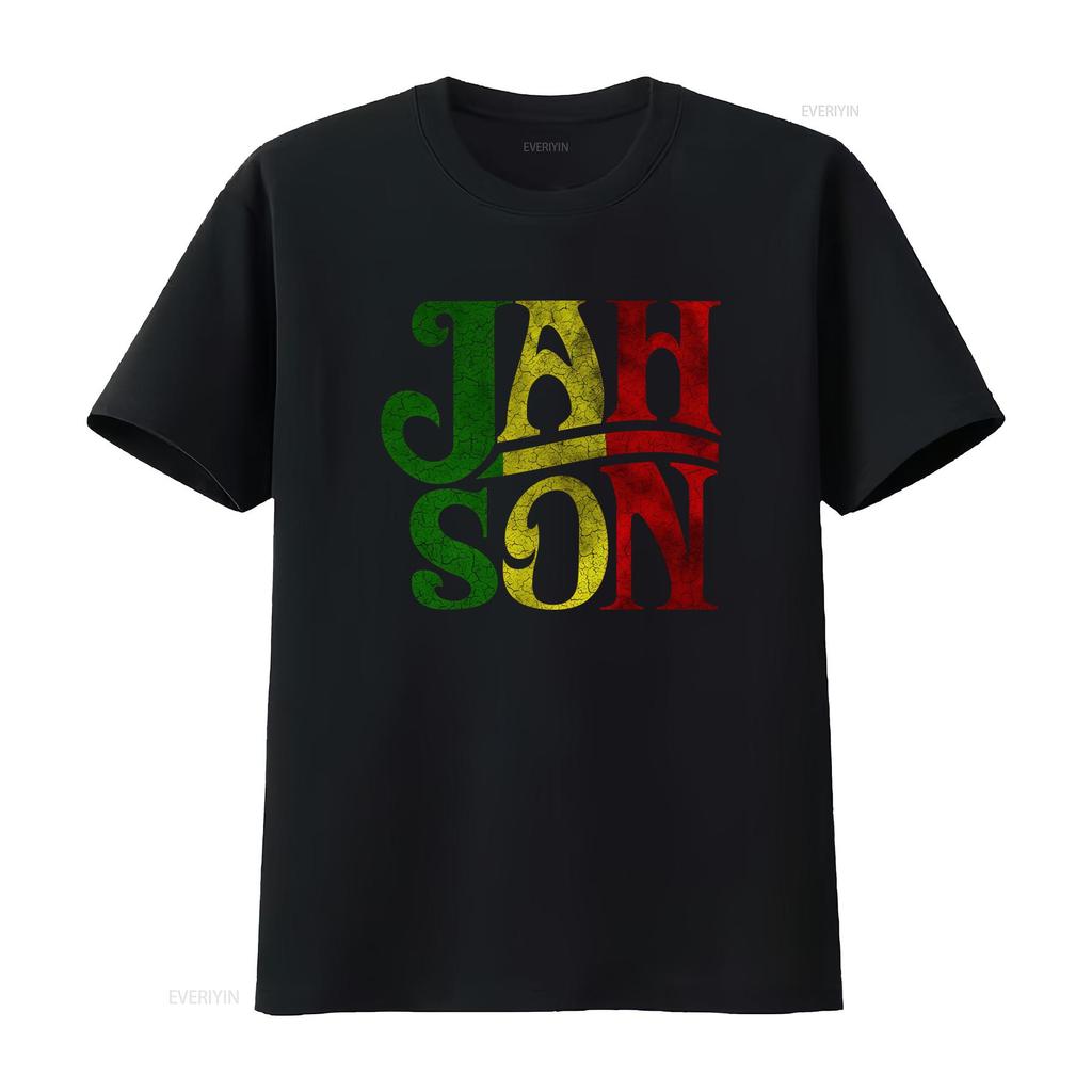 Jah Son T Shirt Rasta Rastafari Babylon Irie Ska Reggae Jamaica Africa Ethiopia Print Vintage Unisex Homme Versatile