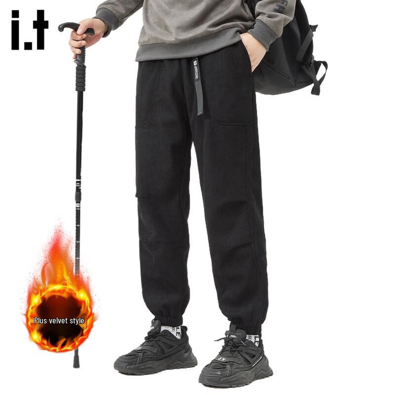 

OVERPROTECTIONit Men s Fleece Lined Corduroy Drawstring Casual Pants 2XL