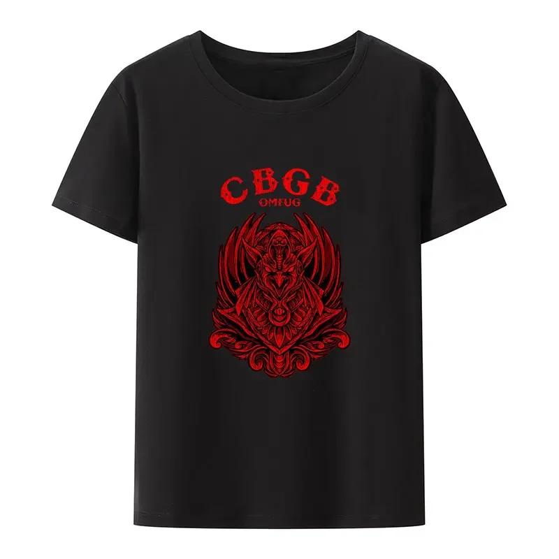 Underground Punk Rock Concert Hipster Tee Hip Hop Street Fashion Cool Tops CBGB OMFUG Liberty Skeleton Black White Print T Shirt