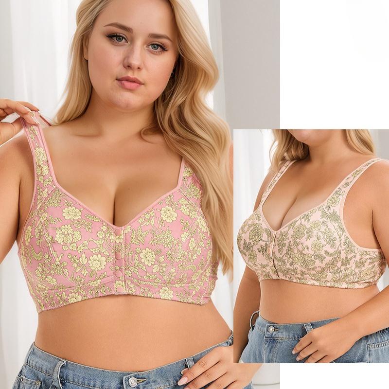 0XL-6XL Große Größen BHs Bügellos Vorne zu schließen Hemd Unterwäsche