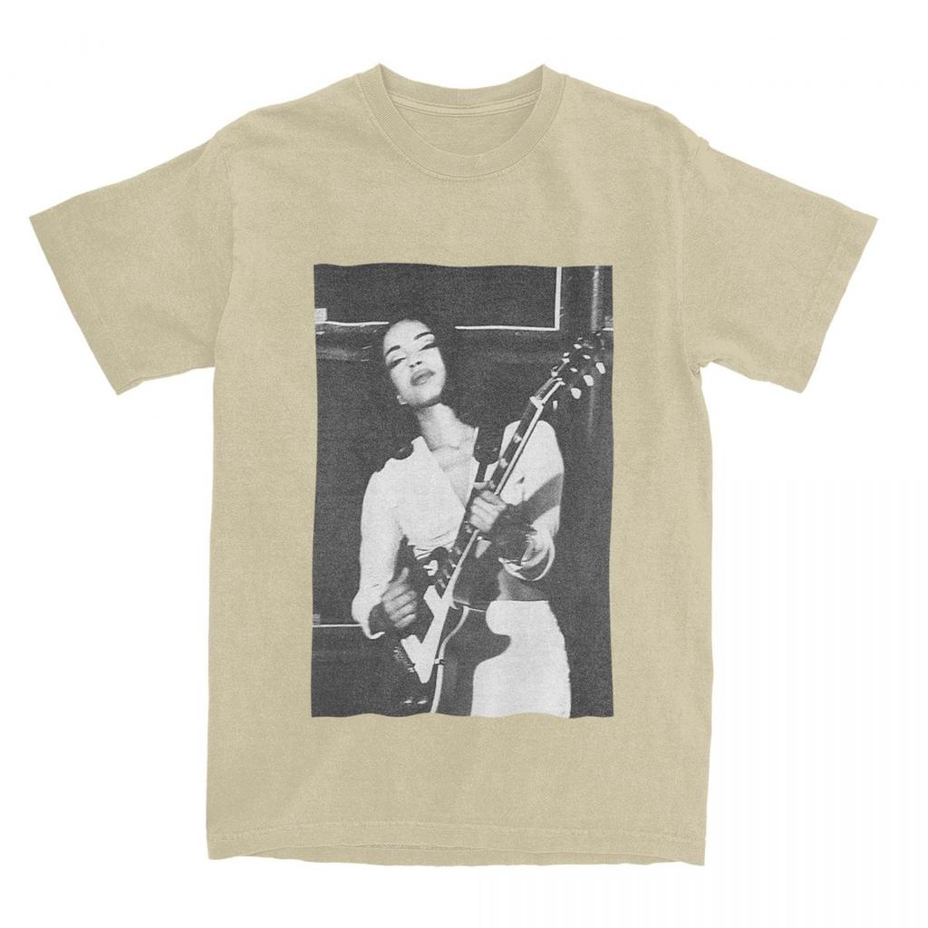 Mens TShirts SSade Adu Playing The Guitar Vintage Pure Cotton Tee Shirt Short Sleeve T Shirt O Neck Clothing Adult