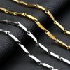 Fashion Simple 316L Stainless Steel Rhombus Chain Necklace for Men Women Hip Hop Style High Quality Date and Party Wear Chains