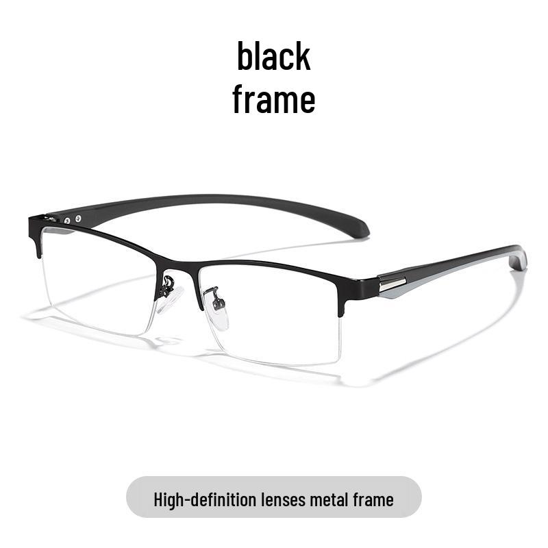 Men s TR Anti-Blue Light Small Frame Bifocal Photochromic Multifocal Reading Glasses Photochromic Multifocal +300