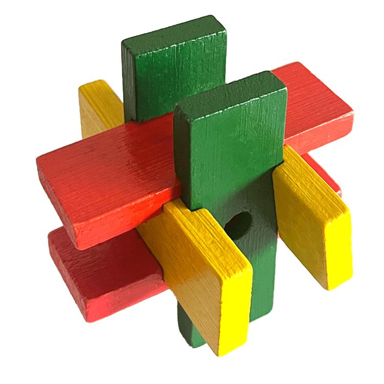 100-Piece Kongming Lock Wooden Puzzle Set for Kids and Adults